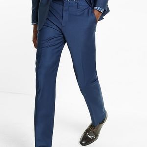 EXPRESS $128 NAVY SLIM WOOL DRESS PANTS SZ 38/34